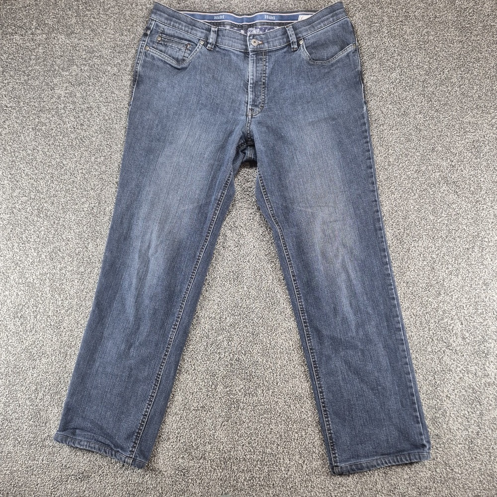 Hiltl Jeans Dude-2Z Men's‎ 38x32 Straight Leg Stretch Dark Wash Denim